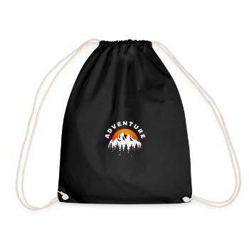 Adventure Mountains Sunset - Drawstring Bag - black - Front