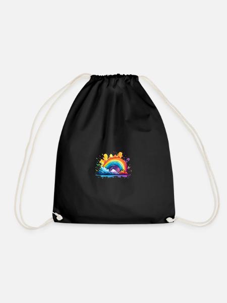 Your Rainbow - Drawstring Bag - black