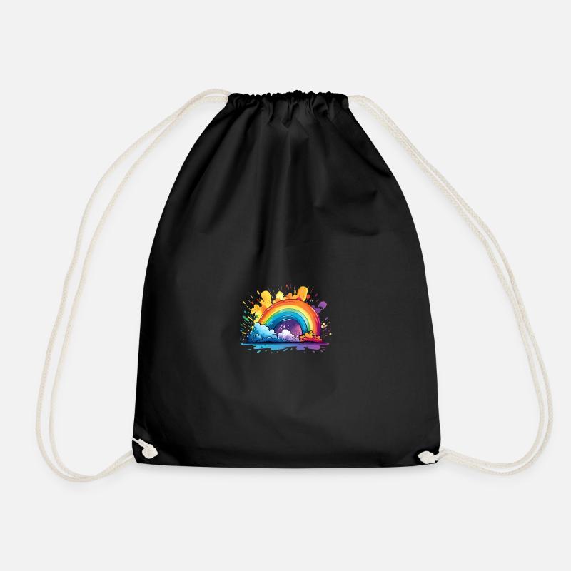 Dein Regenbogen - Turnbeutel - Schwarz