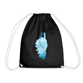 Randonnée Corse GR 20 carte GR20 corse rando gr20 - Sac de sport léger - noir - Devant