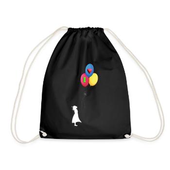 Kind Luftballon I Love - Turnbeutel - Schwarz - Vorne