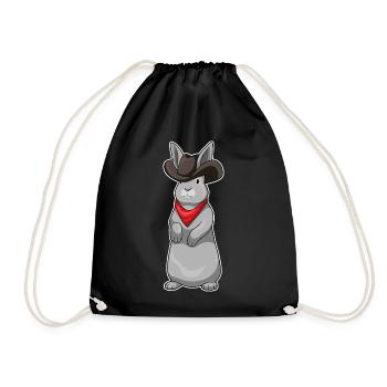 Lapin Cowboy Chapeau de cowboy - Sac de sport léger - noir - Devant