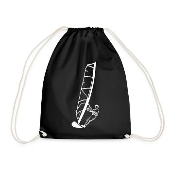 Windsurfer Boy - Drawstring Bag - black - Front