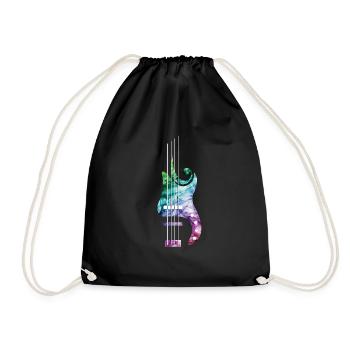 Amateur de basse | Basse | Coloré - Sac de sport léger - noir - Devant