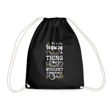 Scooter Segway Tour Fun Floating Board - Drawstring Bag - black - Front