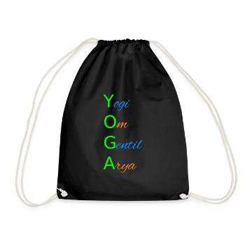 YOGA Yogi Om Gentil Arya - Des fondements du yoga - Sac de sport léger - noir - Devant