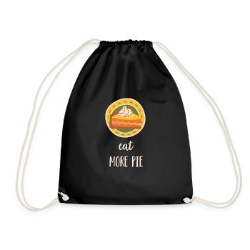 Cake Food Autumn Pumpkin - Drawstring Bag - black - Front