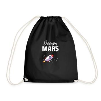 Mars Planet Weltraum Vintage Space Science Sprüche - Turnbeutel - Schwarz - Vorne