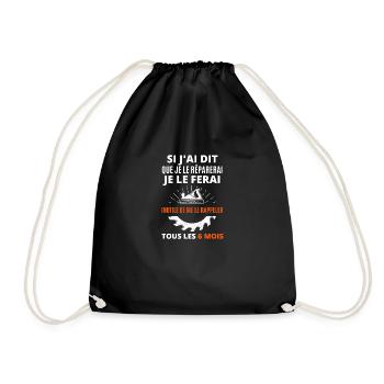 si j'ai dit que je le réparerai - Sac de sport léger - noir - Devant