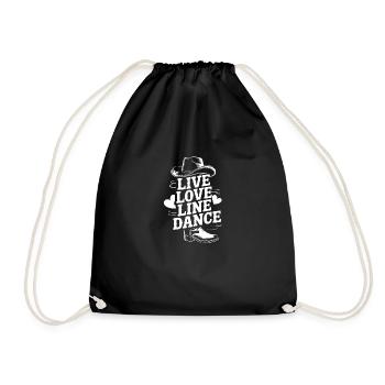 Live Love Line Dance Line Dance Fun Dancing - Drawstring Bag - black - Front