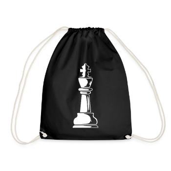 Chess King Chess Piece - Drawstring Bag - black - Front