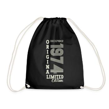 Original December 1974 48th birthday gift - Drawstring Bag - black - Front