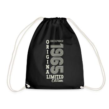 Cadeau original du 57e anniversaire de décembre 1965 - Sac de sport léger - noir - Devant