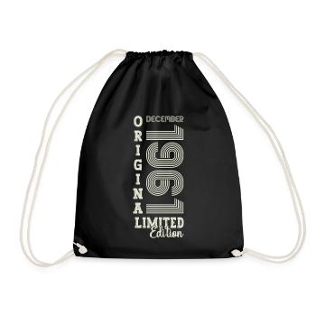 Original December 1961 61st birthday gift - Drawstring Bag - black - Front