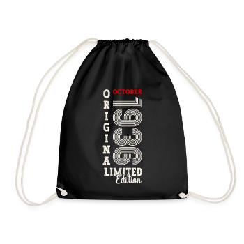 88e anniversaire Original octobre 1936 Né en 1936 - Sac de sport léger - noir - Devant