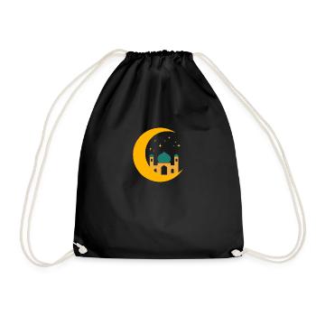 Ramadan Mubarak muslim islam Fasten moslem Allah - Turnbeutel - Schwarz - Vorne