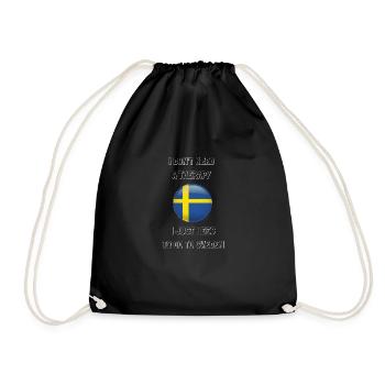Thérapie Drapeau suédois Drôle Suède - Sac de sport léger - noir - Devant