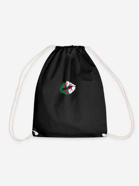 Algeria - Drawstring Bag - black