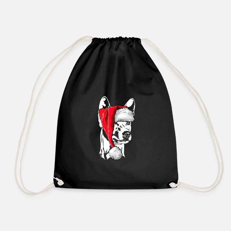 Santa Basenji Weihnachten Hunde Hund Wilsigns - Turnbeutel - Schwarz