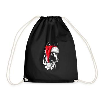 Père Noël Malinois Saint-Nicolas chiens Wilsigns - Sac de sport léger - noir - Devant