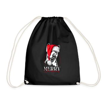 Santa Thai Ridgeback Merry Christmas Wilsigns - Turnbeutel - Schwarz - Vorne
