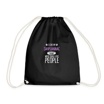 I Love My Sarplaninac More Than I Love People - Drawstring Bag - black - Front