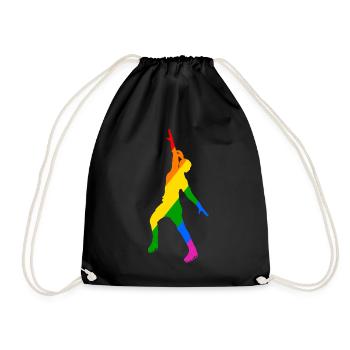 Jeu de couleurs en patinage sur glace - Sac de sport léger - noir - Devant