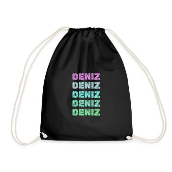 Deniz Deniz - Drawstring Bag - black - Front