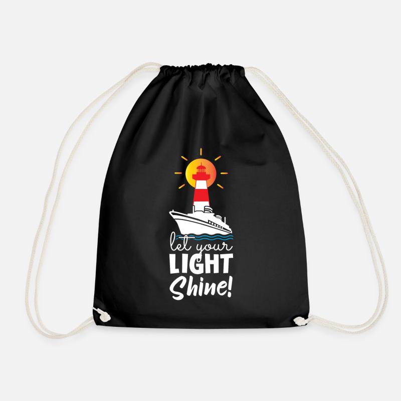 Let Your Light Shine Lighthouse - Turnbeutel - Schwarz