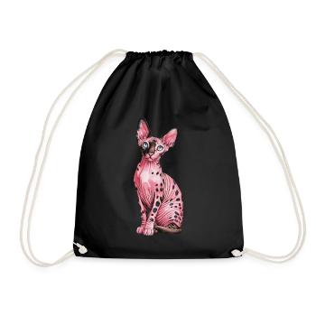 Chat Sphynx pour les amoureux des chats - Sac de sport léger - noir - Devant