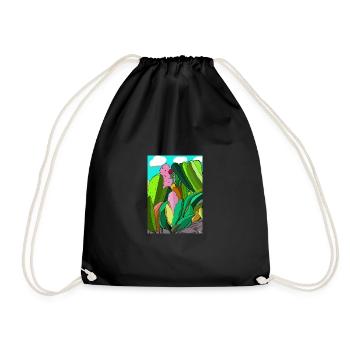 PINK CACTUS - Sac de sport léger - noir - Devant