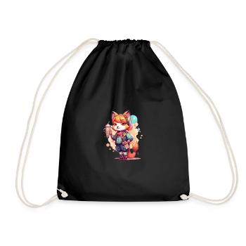 Café à la limonade pour chien japonais Shiba Inu - Sac de sport léger - noir - Devant