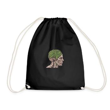 Weed in my head - Drawstring Bag - black - Front