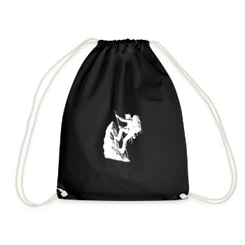 Alpinistes sur la corde Sports de montagne Escalade - Sac de sport léger - noir - Devant