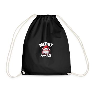 Merry Xmas Weihnachten Christmas - Drawstring Bag - black - Front