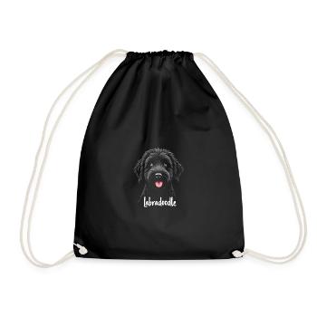 Labradoodle Friendship - Drawstring Bag - black - Front