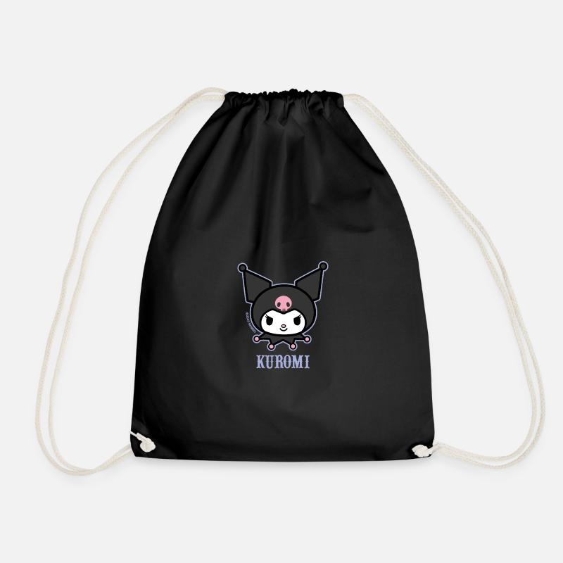 Kuromi Portrait Mit Schriftzug - Turnbeutel - Schwarz
