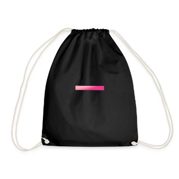 Pink-Rosa Farbverlauf Balken - Turnbeutel - Schwarz - Vorne