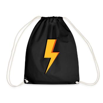Foudre - électricité - électricité - Sac de sport léger - noir - Devant