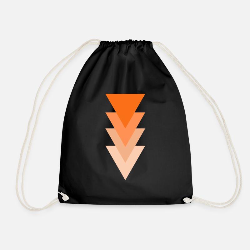 Dreieck der Farbtöne orange - Turnbeutel - Schwarz