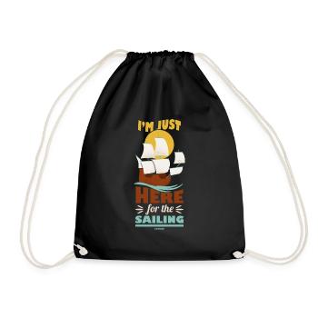 Sailor Sailing Sailboat Funny Dictons Cadeau - Sac de sport léger - noir - Devant