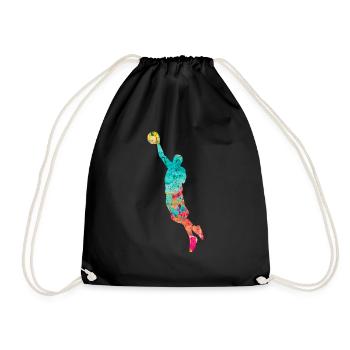 Joueur de basket-ball - PopArt - Sac de sport léger - noir - Devant