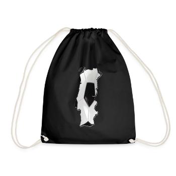 Portugal Map Frames Real Football - Drawstring Bag - black - Front