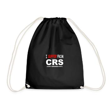 Je souffre de CRS - Je ne me souviens pas de la merde - Sac de sport léger - noir - Devant
