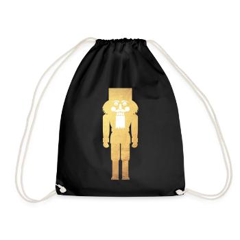 Casse-Noisette minimaliste or de Noël de luxe - Sac de sport léger - noir - Devant