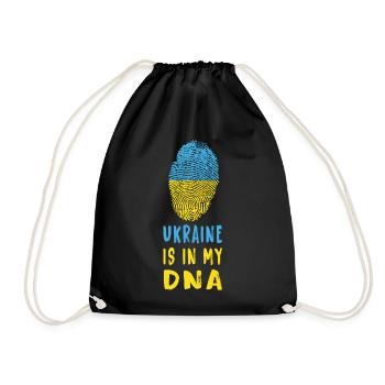 Ukraine is in my DNA / Gift Idea - Drawstring Bag - black - Front