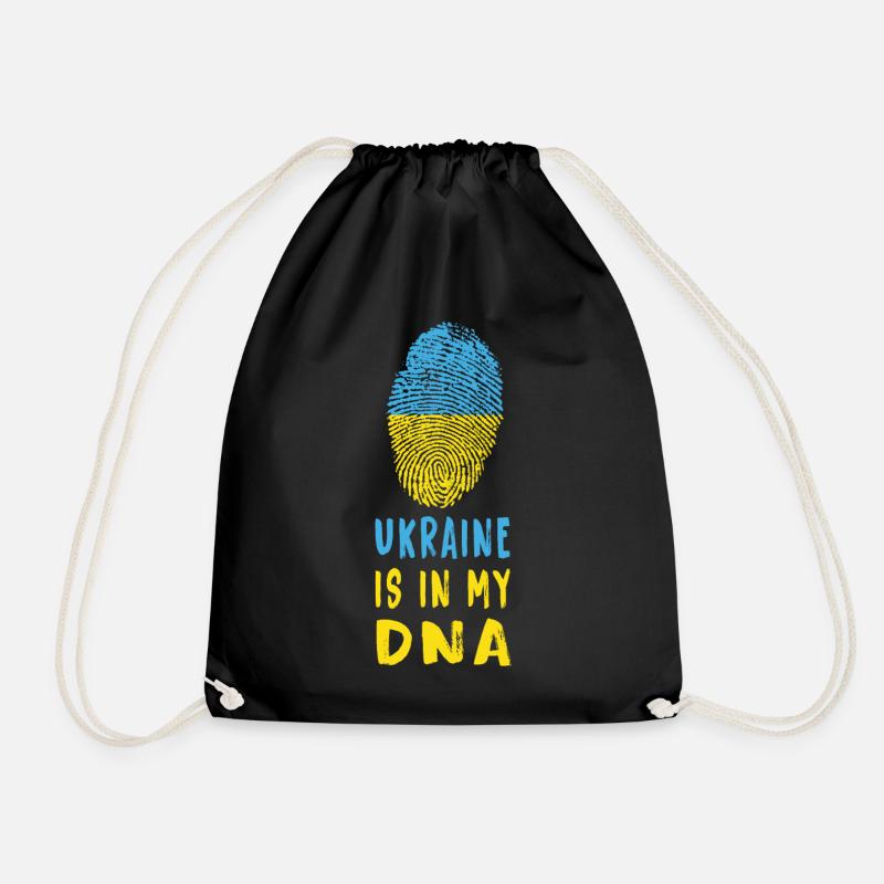 Ukraine ist in meiner DNA / Geschenkidee - Turnbeutel - Schwarz