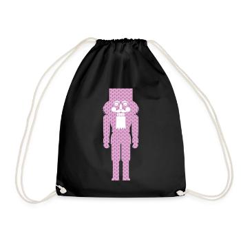 Nutcracker Christmas Pink Hearts Xmas Symbol - Drawstring Bag - black - Front