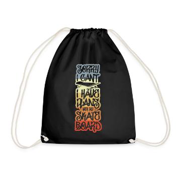 Désolé j’ai des projets avec mon skateboard - Sac de sport léger - noir - Devant