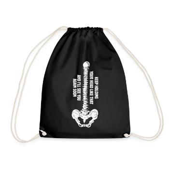 Keep holding your head Physiotherapie Physio - Turnbeutel - Schwarz - Vorne